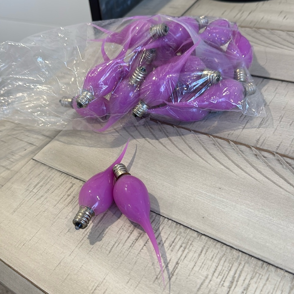 Silicone window candle purple bulbs